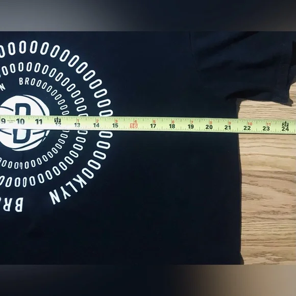 Gildan Soft Style Mens L T-Shirt Black Brooklyn Nets Logo - Picture 5 of 7